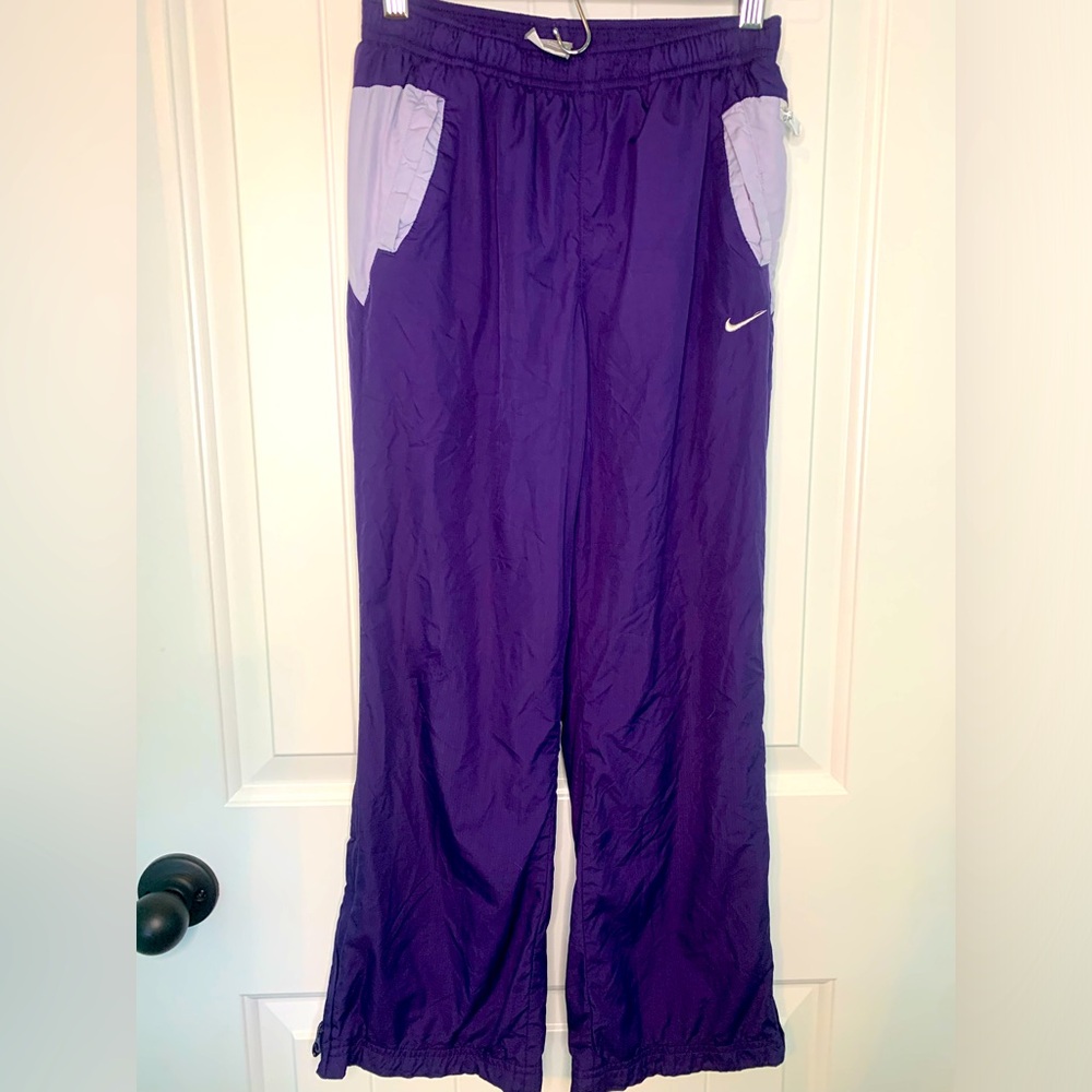 NIKE Fit track pants- Purple- *VINTAGE* early 00s- KIDS/Juniors Medium Sz 10/12